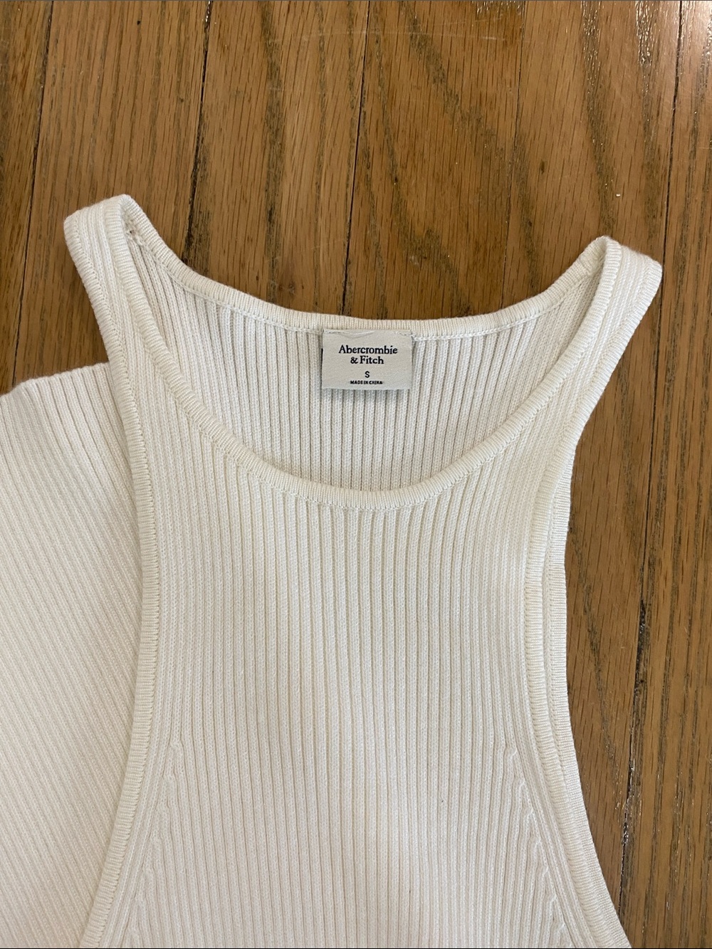 Cream Ribbed Tank Dress - Picture 3 of 3
